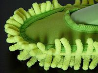 Gifts Delight Laminated 32x24 inches Poster: Feather Duster Dusting Wall Brush Brush Staubbesen Dust Mop Home Appliance Dust Green Neon Green Faceplate Budget Wipe Broom Cleaning Clean