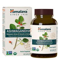 Himalaya Organic Ashwagandha 670 mg 90 Caplets, Equivalent to 4630mg of Ashwagandha Root Powder, 3 Month Supply of Anxiety Supplements for Anxiety Relief and Stress Relief