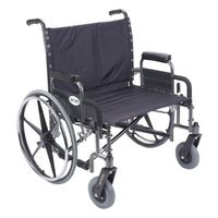 Drive Medical Sentra Heavy Duty Wheelchair with Various Arm Styles, Chrome, 26"