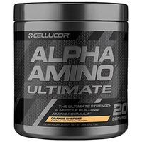 Cellucor Alpha Amino Ultimate EAA & BCAA Recovery Powder + HMB, Essential & Branched Chain Amino Acids For Post Workout Hydration, Orange Sherbet, 20 Servings
