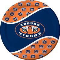 8-Count Paper Dinner Plates, Auburn Tigers