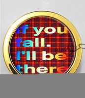 BlackKey If You Fall I'll Be There 3-Compartment Decorative Pocket Gift Box Case Organizer for Pill, Color 2 -1223