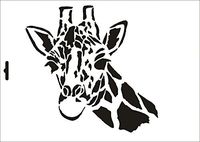 UMR-Design W-037 Giraffe Textil- / wallstencil Size A5