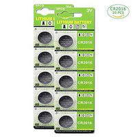 CR2016 3V Lithium Battery, 90mAh for Watch, LCD Writing Tablet and Car Remote Controls, 10-Pack