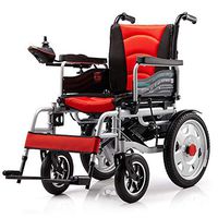 KuiGu Electric Wheelchair Foldable Elderly Disabled Aid Car Elderly Intelligent Compact Automatic Portable Lightweight Scooter Free Installation,Red,15KM