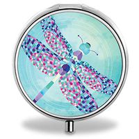 Compact Mini Portable Drangonfly 3 Compartments Travel Medical Medicine Case Pill Organizer Pill Box(Hing Hong Pill Case)