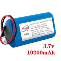 Rechargeable Lithium Ion Battery Pack - VIDAR 3.7V 10200mAh High Capacity Li-ion Battery Pack with JST PH2.54/2P Plug-in(Customizable) for Electronics,Toys,Lighting,Equipment