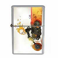 Wind Proof Dual Torch Refillable Lighter Skull-055