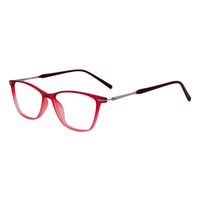 Blue Light Blocking Glasses Women Nerd Frame Fashion Computer Use Eyewear (AB-Red)