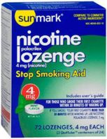 McKesson Brand Sunmark Nicotine 4 mg Lozenges - Box of 72