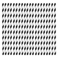 Rink Drink Biodegradable Paper Drinking Party Wedding Celebration Straws - Black and White - Party Wedding Celebration Pack of 50