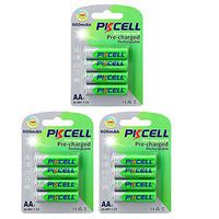 1.2V AA 600 mAh Precharged NIMH Rechargeable Batteries 12PC