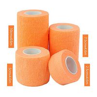 Medical Wrap Tape Bulk Self-adhering Elastic Bandage S,Orange,1 PC