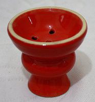 RED Hookah Bowl Hooka Huka Nargila Shisha Bowl + Grommet/Hookah Accessory