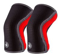 Body Glove Sport 5 Knee Sleeves - Moisture Wicking Breathable Anti-Slip Sport Knee Compression Sleeves - Arthritis ACL Injury Meniscus Tear Chronic Knee Pain Relief (Large, Red)