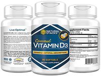Natural Stacks - Vitamin D3 (90 ct.) -5,000 IU of Vitamin D3 per Soft Gel with 100mg Coconut Oil for Effective Absorption