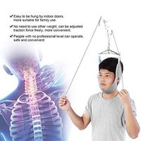 LLVV Hanging Neck Traction Device Cervical Traction Fixation Gear Neck Correction Stretcher Pain Relief Chiropractic Head Massager