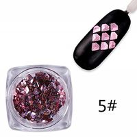 Nail Art,Putars Fashion Nail Art Tips Stickers 3D Laser Diamond Shape Manicure DIY Decals Decoration