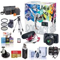 Canon EOS M3 Mirrorless Digital Camera Video Creator Kit with EF-M 18-55mm F3.5/5.6 IS STM Lens, Rode VIDEOMIC GO Mic, 32G SD Card - Bundle with Camera Bag, 32GB SD U3 Card, 52mm Filter Kit and More