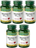 Fish Oil 1290 mg, Mini Odorless Softgels, 5 Bottles (90 Count)