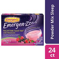 Emergen-Zzzz Nighttime Sleep Aid, With Melatonin And Vitamin C 500mg (288 Count, 24 Count x 12 Packs, Berry PM Flavor) Dietary Supplement, 0.27 oz Powder Powder Packets