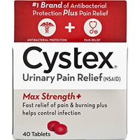 Cystex Plus Urinary Pain Relief Tablets 40 ea(Packs of 2)