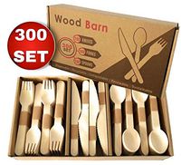 Farmhouse Rustic Wooden Cutlery Set - Compostable - Biodegradable utensils - 100% Eco Friendly Biodegradable Utensils Wooden Utensils Wooden Spoons Fork & Knives