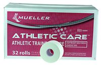 Athletic Trainer's Tape 1.5" x 15 yd White Latex Free by Mueller (12 Rolls)