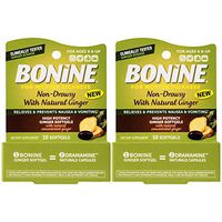 Bonine Motion Sickness High Potency Ginger Softgels, 10 Count, 2 Count