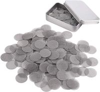 100 Pieces Pipe Screens, Metal Pipe Screen 100% Stainless Steel, Pipe Screen Filters with Metal Box (5/8 Inch)