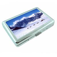 Alaska Scenic Sights S3 Silver Cigarette Case Metal Wallet Id Holder 4" X 2.75" RFID Protection