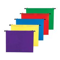 Staples 706811 Poly Expanding Hanging File Folders Letter Size Assorted 5/Pk