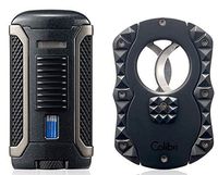 Colibri Black Apex Lighter & Quasar Cut Cigar Cutter Gift Set