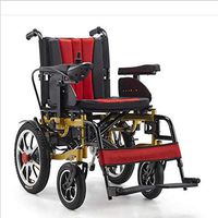 WLY Disabled Electric Wheelchair 4 Wheel Scooter 20A Lithium Battery / 500W Motor Folding Portable Auxiliary Intelligent Double Drive Wheelchair