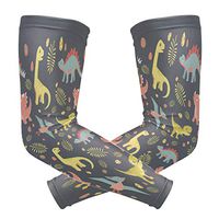 Anyangquji Pastel Color Dinosaurs Arm Sleeve Protectiv for Man Elbow Brace for Arthritis (1 Pair)