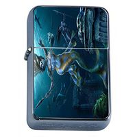 Mermaid Flip Top Oil Lighter D7 Aquatic Creature Fantasy Folklore
