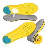 Kalevel 2 Pairs Memory Foam Sport Insoles Orthotic Breathable Cushioning Shoe Insoles Inserts for Plantar Fasciitis Men (US Size 9-11)
