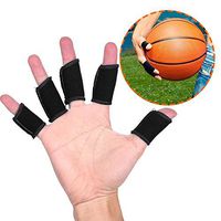 Yosoo 5Pcs Finger Protector Sleeve Stretch Elastic Finger Support Sports Aid Support Sport Finger Joint Protector