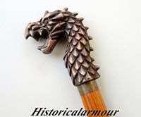 Vintage CANE Antique Victorian WALKING STICK DRAGON HEAD X-MAS GIFT