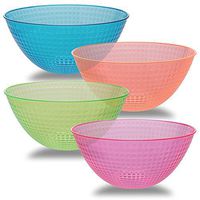 Party Dimensions 100 Ounce Neon Mix Pixel Bowl – Set of 4 Neon Colors