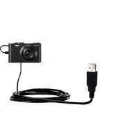Gomadic Hot Sync and Charge Straight USB Cable Compatible with Panasonic Lumix LF1 / DMC-LF1 - Charge and Data Sync with The Same Cable. Built TipExchange Technology