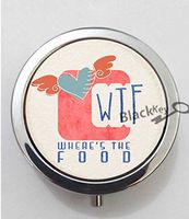 BlackKey WTF Wheres the Food 3-Compartment Decorative Pocket Gift Box Case Organizer for Pill, Color 1 -166