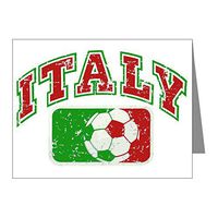 Note Card Italy Soccer Grunge Italian Flag
