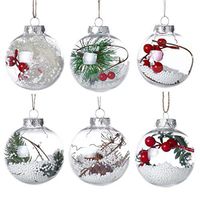 Christmas Decoration Ball,Elevin(TM) Christmas Tree Pendant Hanging Home Ornament Christmas Decoration Ball 6Pcs