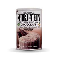 NaturesPlus SPIRU-TEIN Shake - Chocolate - 1.05 lbs, Spirulina Protein Powder - Plant Based Meal Replacement, Vitamins & Minerals For Energy - Vegetarian, Gluten-Free - 17 Servings