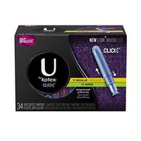 U by Kotex Click Tampons 34 Count (Pack of 2) 68 Total