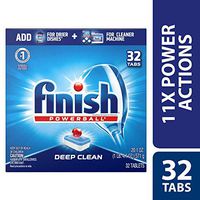 Finish All in 1 Powerball Fresh,deep clean,32ct, Dishwasher Detergent Tablets