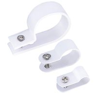 Sunmns 120 Pack 3 Sizes R Type Cable Clips Wire Cord Nylon Fastener Organizer with Screws for Wire Management(1/4 1/2 1 Inch)