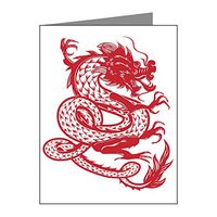 Note Card Chinese Dancing Dragon