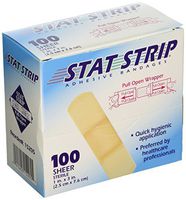 American White Cross Sheer Adhesive Strips, Sterile, 1" x 3", 100/Box, 12 Box/Case (Pack of 1200)